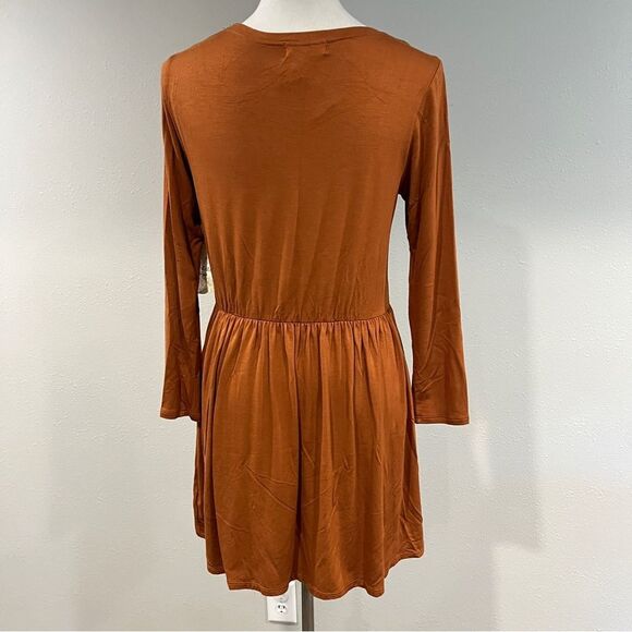Altard State Long Sleeve Rust mini Dress size small - Picture 3 of 10